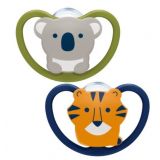 NUK silikónový cumlík Space 2ks, 6-18m