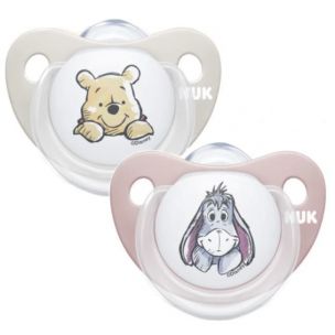 NUK Cumlík Trendline Macko PU Disney s púzdrom 2ks, 0-6m