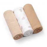 BabyOno Mušelínové plienky extra mäkké, béžové