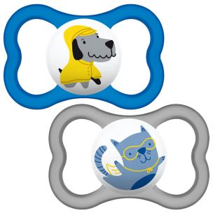 MAM silikónový cumlík Air Blue 2ks, 6m+