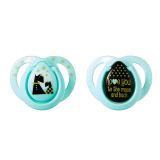 Tommee Tippee 333841 Cumlík silikónový C2N Moda 0-6m, 2ks Modrá ks