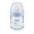 Nuk Kojenecká fľaša sklenená Nature Sense silikón 120 ml, 0-6m