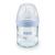 Nuk Kojenecká fľaša sklenená Nature Sense silikón 120 ml, 0-6m