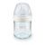 Nuk Kojenecká fľaša sklenená Nature Sense silikón 120 ml, 0-6m